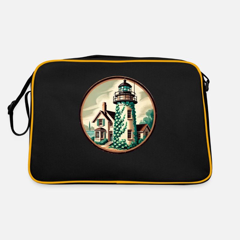Efeu Leuchtturm Retro Tasche
