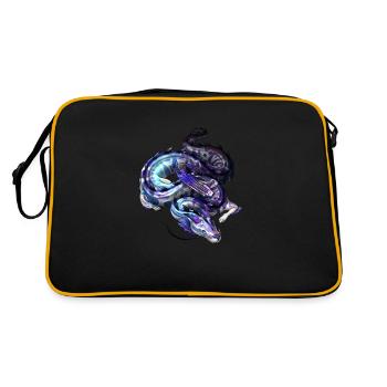 Space Noodle - Retro Tasche - Schwarz/Gold - Hinten