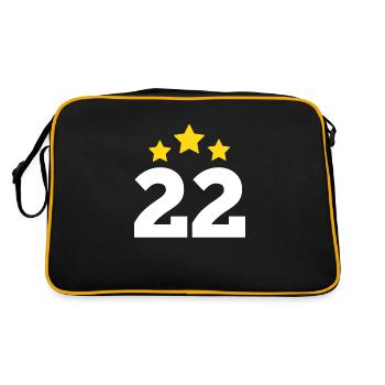 22 Year Star - 22nd Anniversary Gift - Retro Bag - black/gold - Back