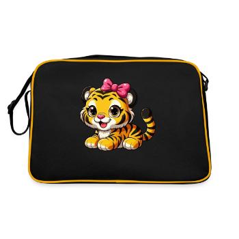 Girl tiger - Retro Bag - black/gold - Back