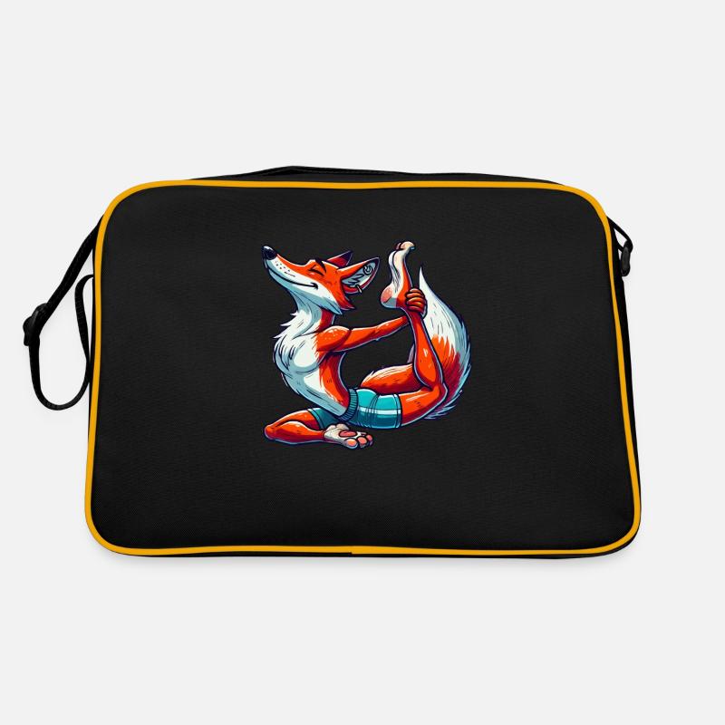 fuchs yoga - Retro Tasche - Schwarz/Gold