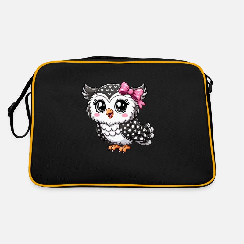 Eulenmädchen Retro Tasche