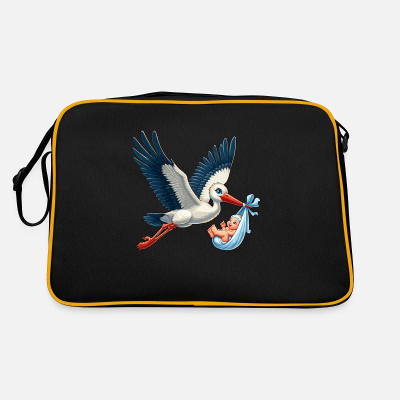 Stork with child Retro Bag
