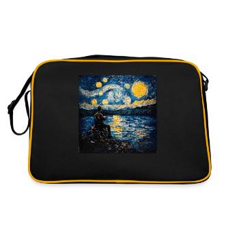 Pêcheur Van Gogh - Sac Retro - noir/or - Dos