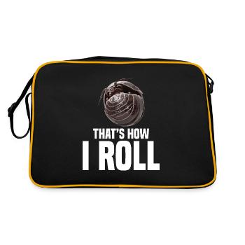 Pill Bug That´s how I roll Entomologist Rollie - Retro Tasche - Schwarz/Gold - Hinten
