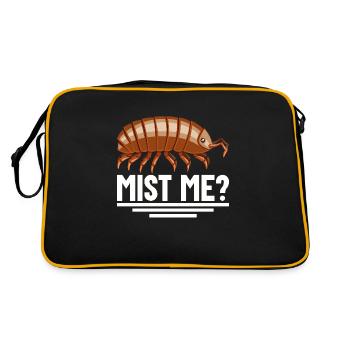 Pill Bug Owner Mist me Isopod Entomology Roly Poly - Retro Bag - black/gold - Back