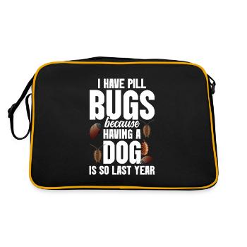 Rolly Polly Owner Insect Entomology Pill bug - Retro Tasche - Schwarz/Gold - Hinten