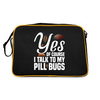 Rolly Polly Owner Insect Entomology Pill bug - Retro Tasche - Schwarz/Gold - Hinten
