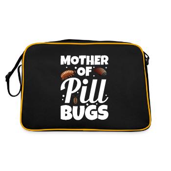 Mother of Pill Bugs Rollie Pollie Mom Entomologist - Retro Tasche - Schwarz/Gold - Hinten
