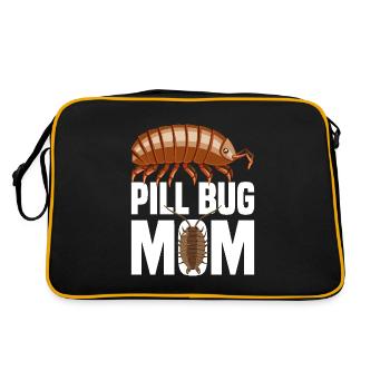 Pill Bug Mom Isopod Mama Entomologist Rollie Polli - Retro Bag - black/gold - Back