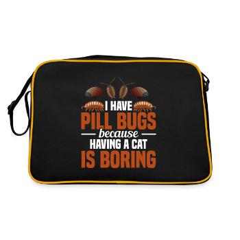 Entomologist Pill Bug Owner Insect Owner Rollie - Retro Tasche - Schwarz/Gold - Hinten