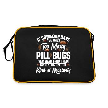 Pill Bug Owner Entomologist Isopod Rollie Polly - Retro Bag - black/gold - Back