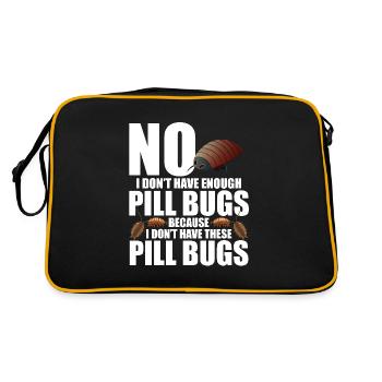 Roly Poly Owner Entomologist Isopod Owner Rollie - Retro Bag - black/gold - Back