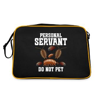 Rollie Pollie Enthusiast Isopod Pill bug - Retro Bag - black/gold - Back