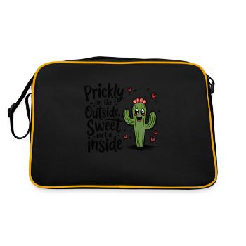 Sweet Cactus - Retro Bag - black/gold - Back