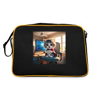 Héros chat - Sac Retro - noir/or - Dos