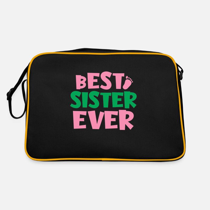 Beste Schwester Retro Tasche