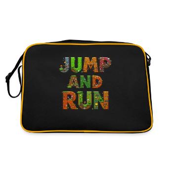 Saut et course 2 - Sac Retro - noir/or - Dos