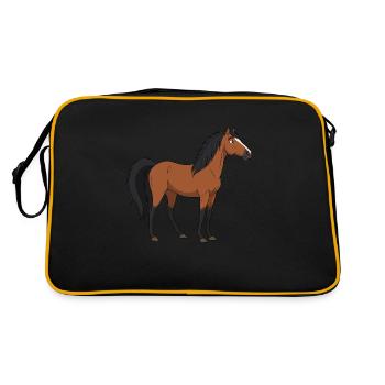 Konik horse real - Retro Bag - black/gold - Back