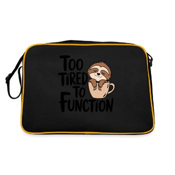 Too tired to function - Retro Bag - black/gold - Back