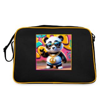 Cool Panda - Sac Retro - noir/or - Dos