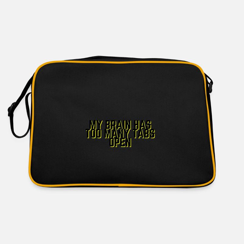 My Brain Has Too Many Tabs Open - Funny Quote Retro Bag