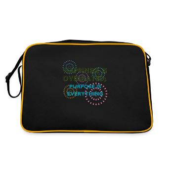 Purpose Is Everything Inspirational Design - Retro Bag - black/gold - Back