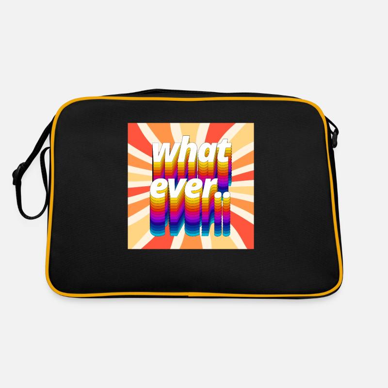 Retro Colourful "Whatever" Typography Design Retro Bag