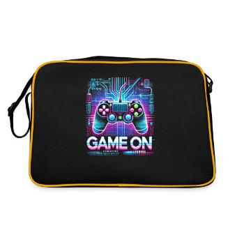 GAME ON - Retro Tasche - Schwarz/Gold - Hinten