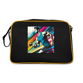 Homme sportif - Sac Retro - noir/or - Dos