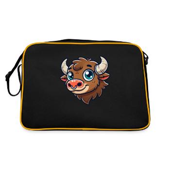 Bison Bull - Retro Bag - black/gold - Back