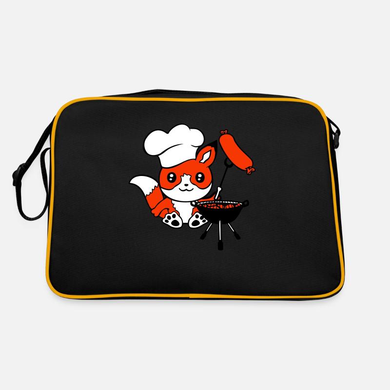 Fox Grills Sausages Grill Master Grilling Cooking Retro Bag