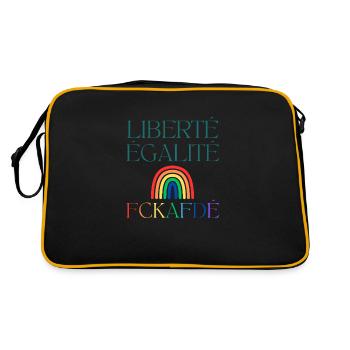 Liberté Egalité FCKAFDÉ - Arc-en-ciel FCKAFD - Sac Retro - noir/or - Dos
