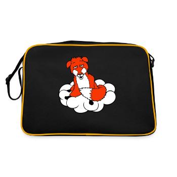 Renard sur les nuages Fatigué Confus Hébété Fou - Sac Retro - noir/or - Dos
