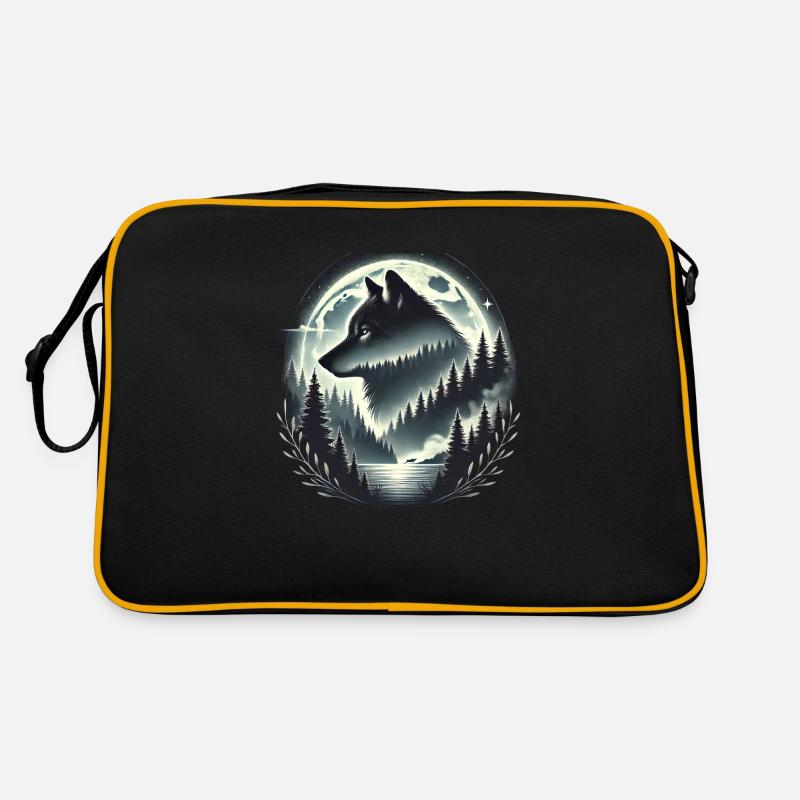 Team Wolf, Wolfschutz, Naturschutz, Wolf protect Retro Tasche
