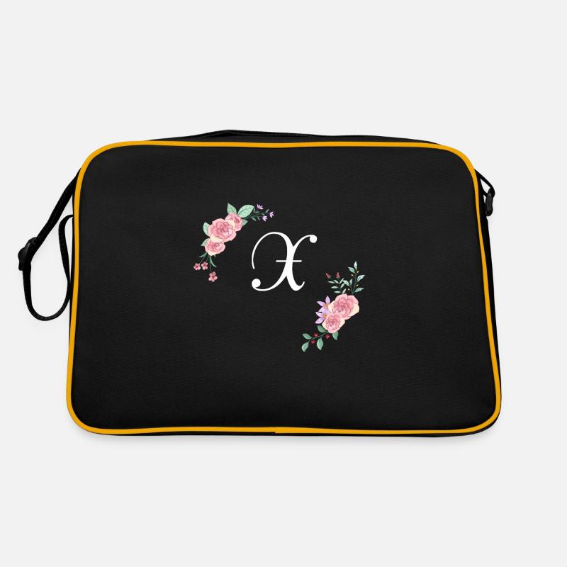 Lettre x florale rose Sac Retro