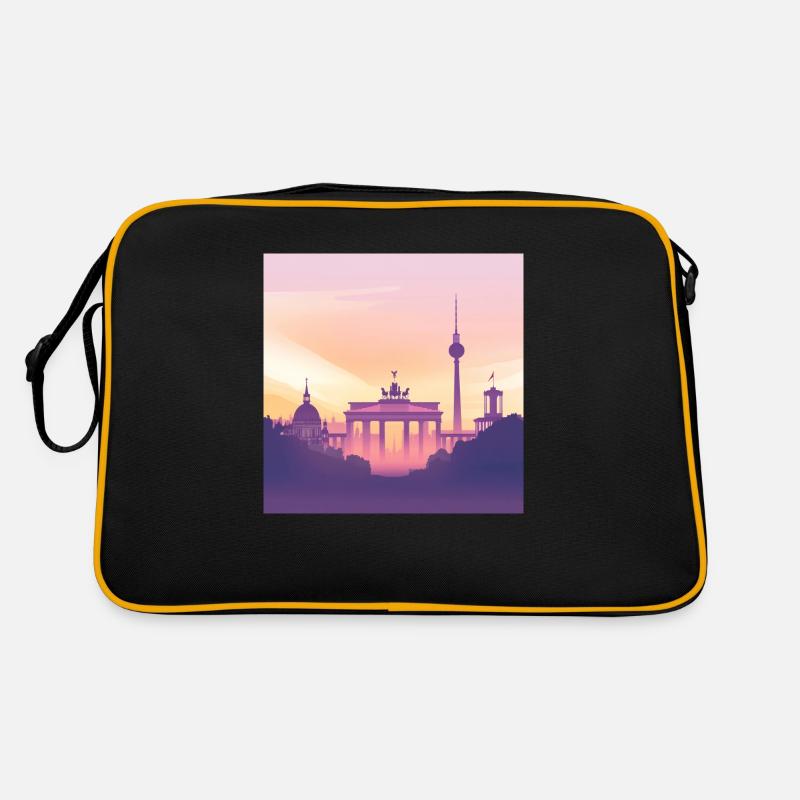 Berlin - Retro Tasche - Schwarz/Gold