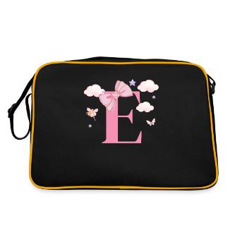 Lettre e rose nuages - Sac Retro - noir/or - Dos
