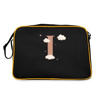 Lettre i nuages étoiles - Sac Retro - noir/or - Dos