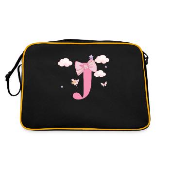 Lettre j rose nuages - Sac Retro - noir/or - Dos