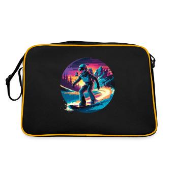 580s Snowboarding - Retro Bag - black/gold - Back