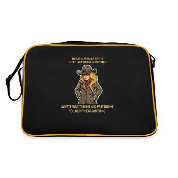 Woman spy - Retro Bag - black/gold - Back