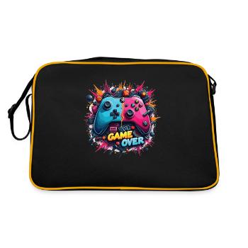 Game Over Retro Controller Shirt - Retro Tasche - Schwarz/Gold - Hinten