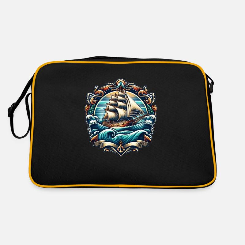 Sailing Ship Logo Retro Bag