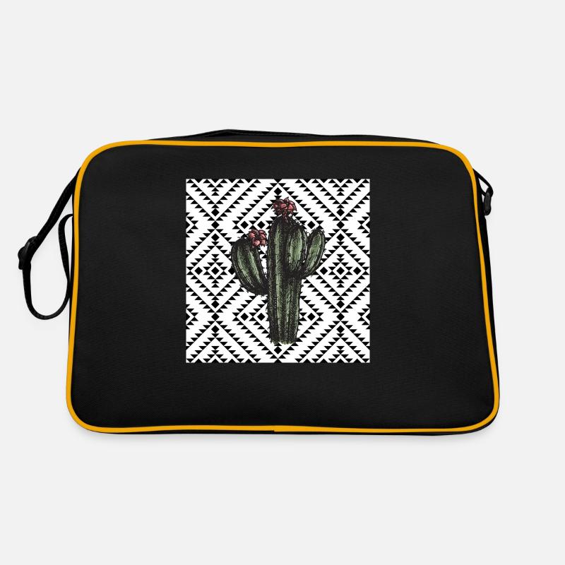 Cactus Geometric Pattern Design Retro Bag