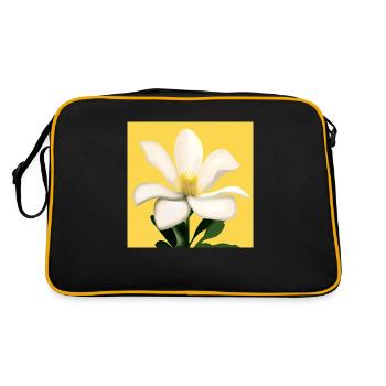 An Impressive White Flower - Retro Bag - black/gold - Back