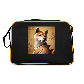 Shiba inu beau style japonais - Sac Retro - noir/or - Dos