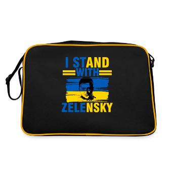 Je suis aux côtés de Zelensky contre  pour l’Ukraine - Sac Retro - noir/or - Dos