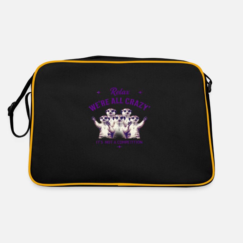 We Are All Crazy Relax - Retro Bag - black/gold