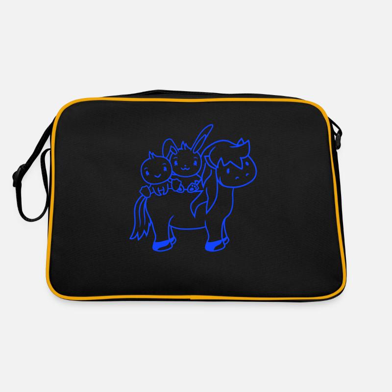 2 Bunny Bird Équitation Cavalier Cheval Ondulant Sac Retro